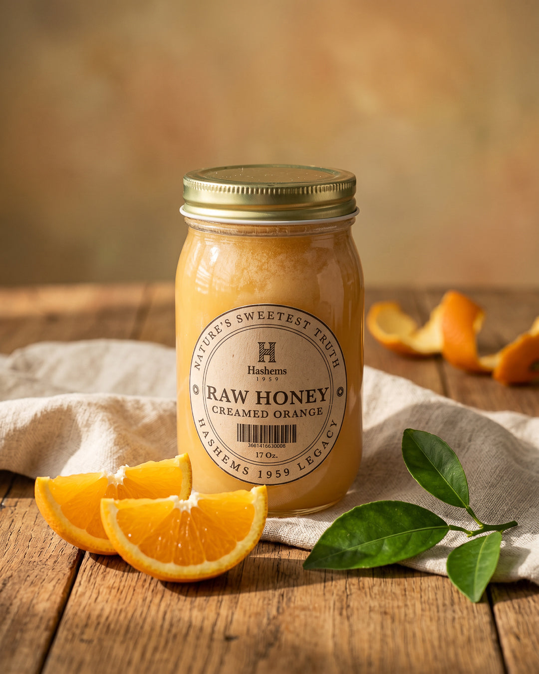 Creamed Orange Raw Honey 17 oz